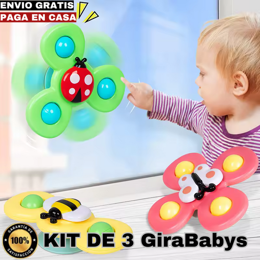 KIT DE 3 GiraBaby®-SPINNER ESTIMULADOR SENSORIAL PARA BEBÉS